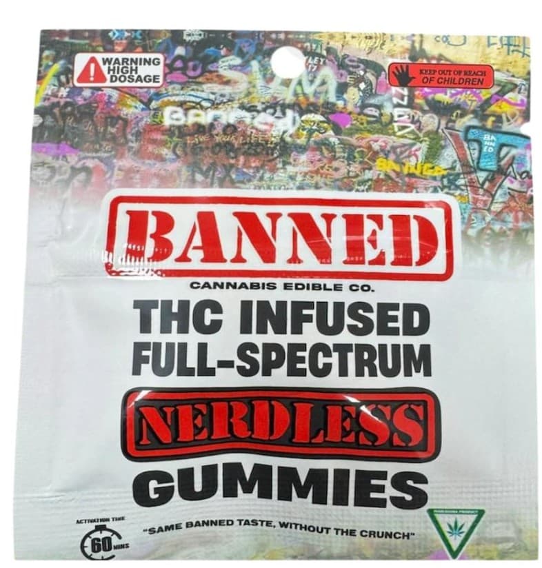 BANNED CO Banned Watermelon Nerdless Gummies 200mg