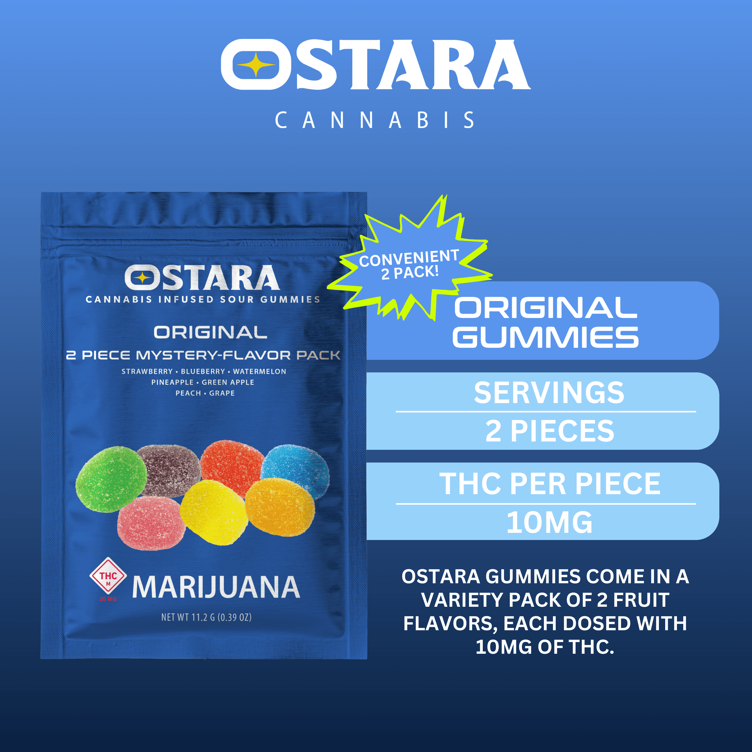 Ostara Cannabis Original Gummies [2pk] (20mg)