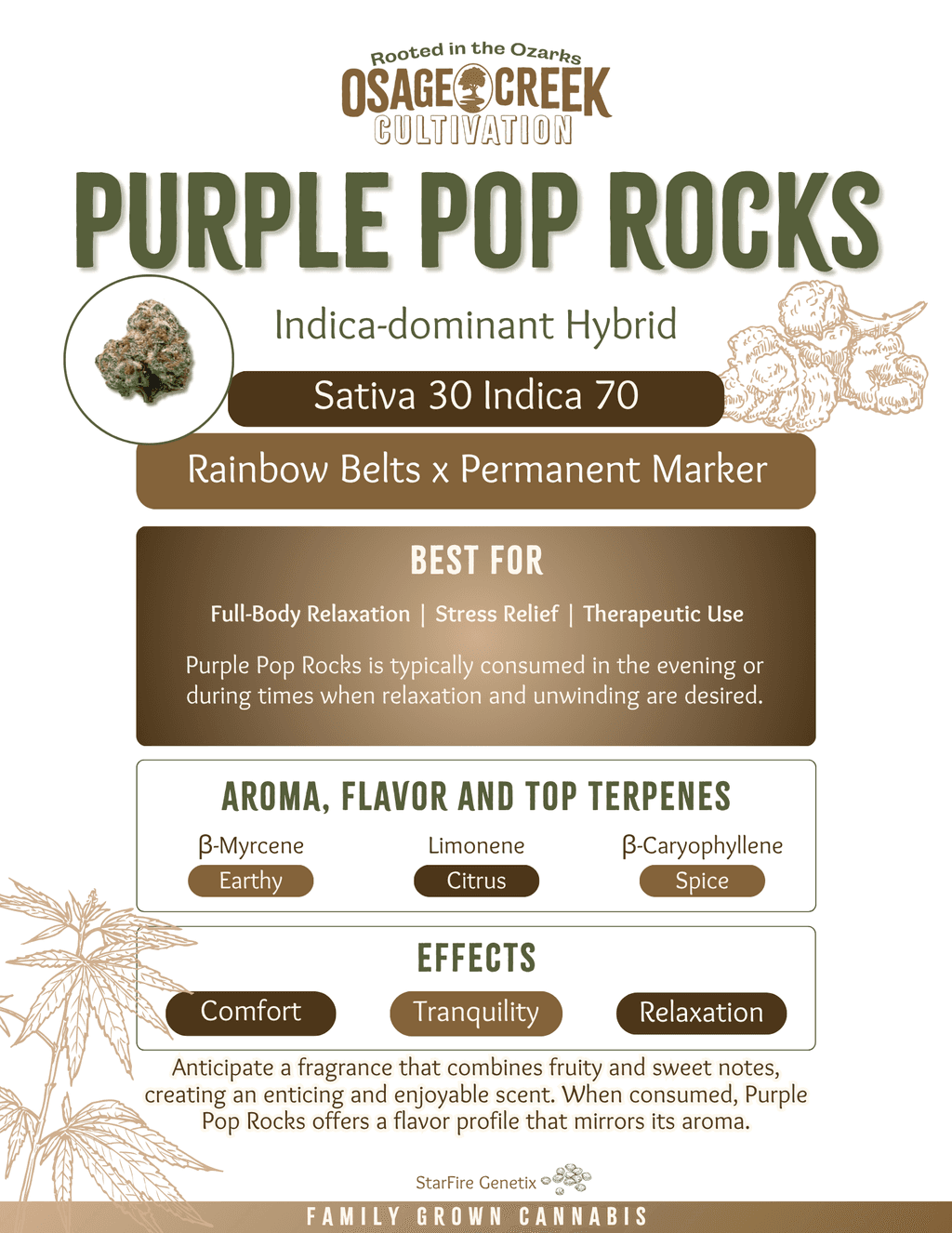 Osage Creek Cultivation Osage: Flower | Purple Pop Rocks | 3.5g