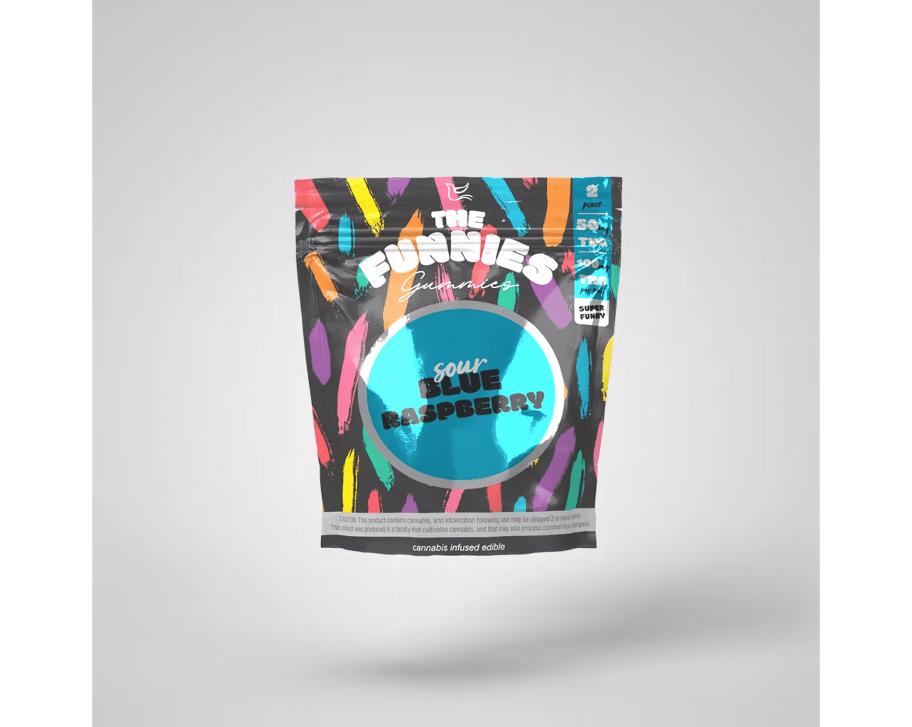 The Funnies Gummies Super Funny Sour Blue Rasberry Gummies - 2 Pack