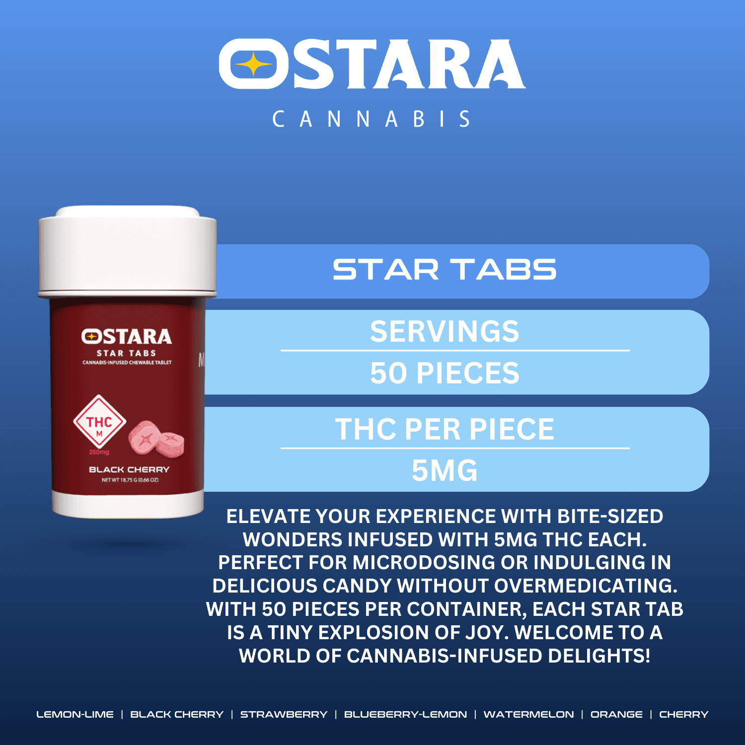 Ostara Black Cherry | Star Tabs 250mg (50ct)