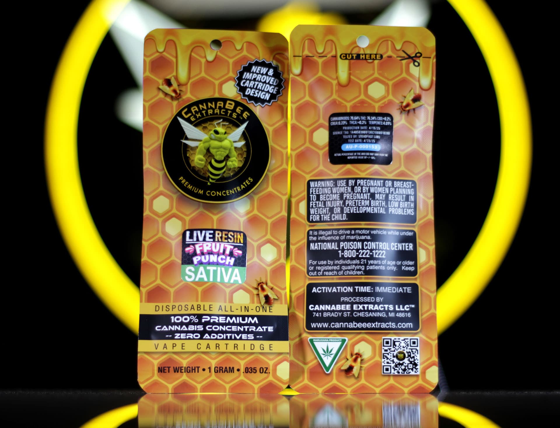 CannaBee Extracts Fruit Punch | 1g Live Resin Disposable Vape