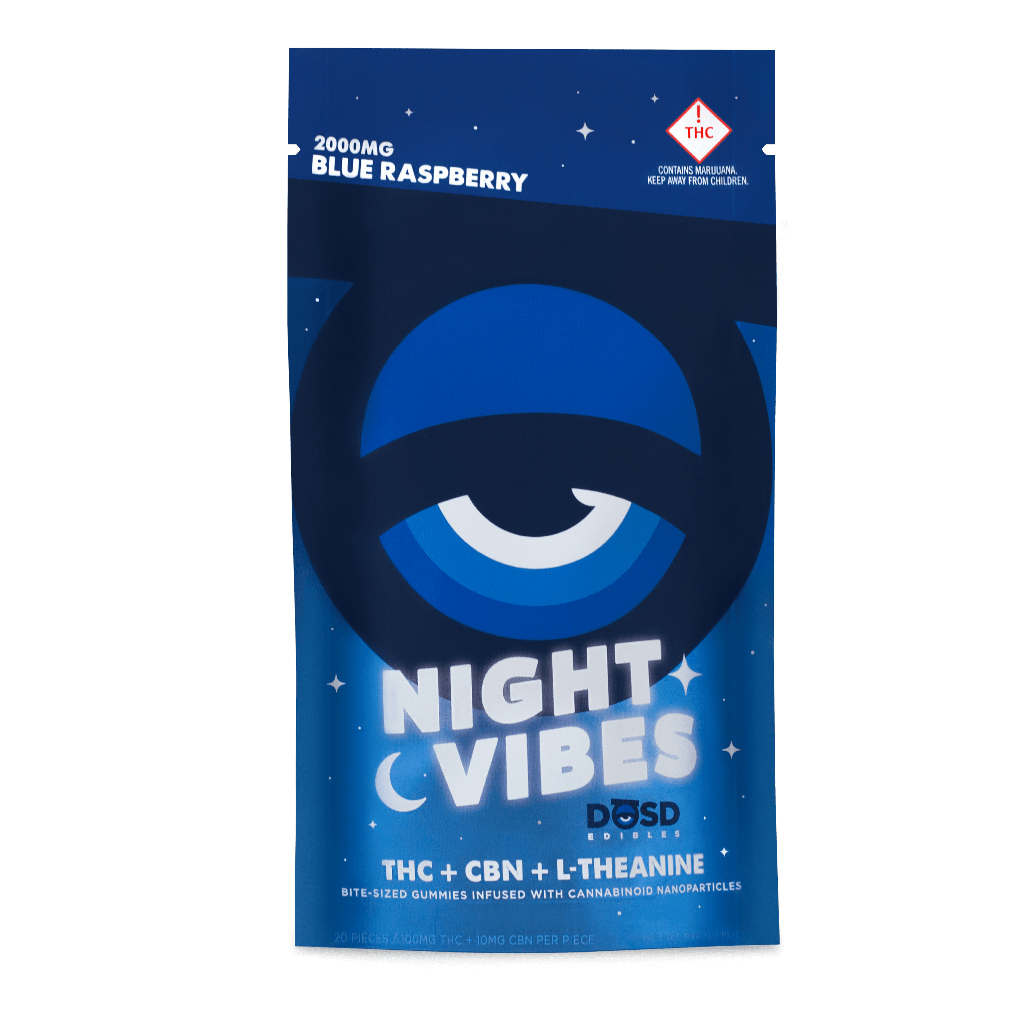 DOSD Nano Bites 2000mg Night Vibes | MED - Blue Raspberry