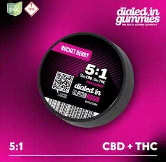 Rocket Berry 5:1 CBD:THC Rosin Gummies | 10ct