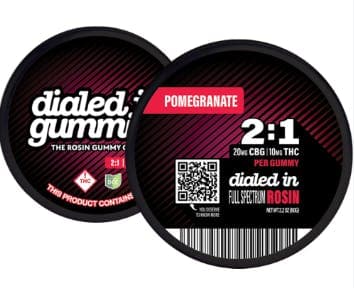 Pomegranate 2:1 CBG:THC Rosin Gummies | 10ct
