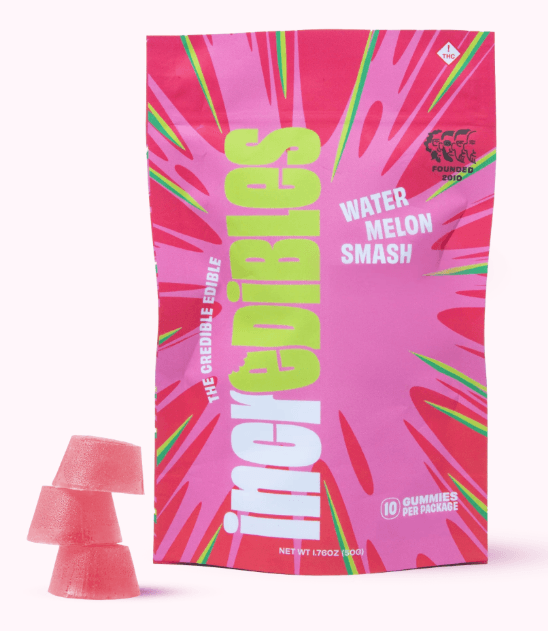 Watermelon Smash | Gummies | 10 pack | 100mg THC