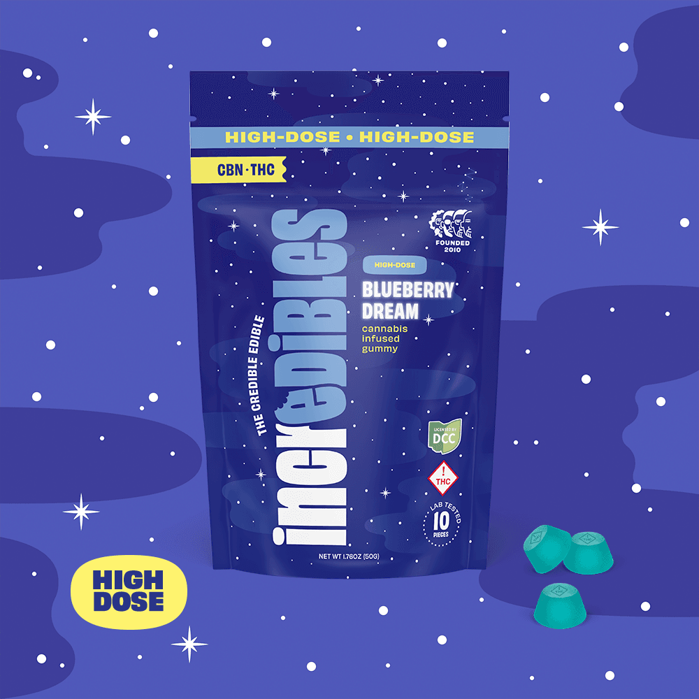 Blueberry Dream | 10pk 500mg 5:1 THC:CBN High-Dose Gummies