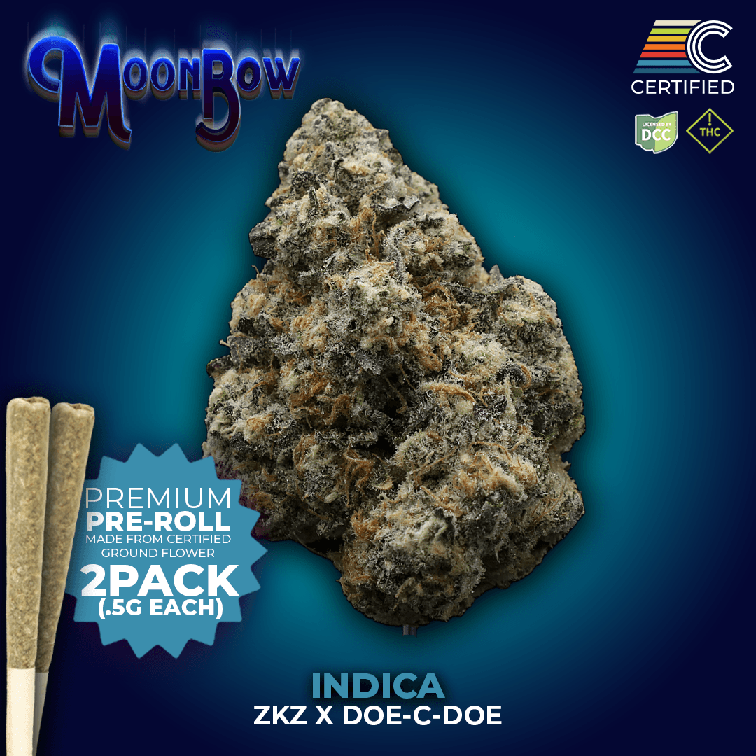 Moonbow Pre-Rolls .5g each 2pk (Indica) | Certified Cultivators