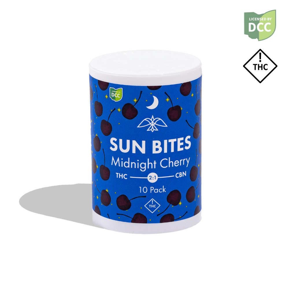 Midnight Cherry Sun Bites +CBN - 10pk - 2:1 - (100 mg THC/50 mg CBN) - Indica - Firelands