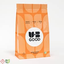 UBGOOD: 1:1 THC:CBG Ginger Peach - Relief Gummies 10pk 100mg