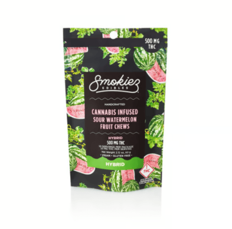Smokiez - Sour Watermelon (High Dose) - Gummies - 500mg (10pk) - Hybrid