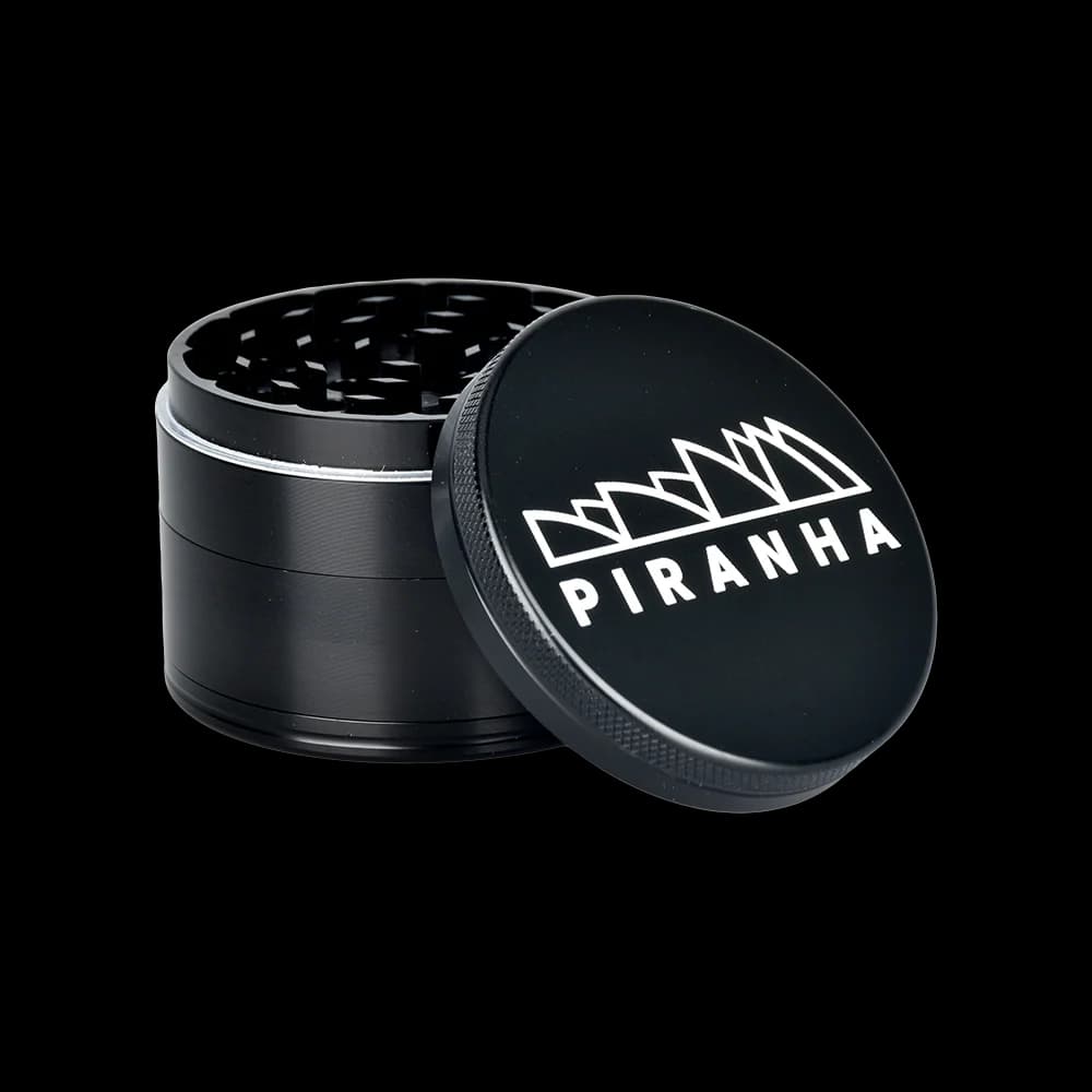 Piranha Aluminum 4pc Grinder Black 56mm