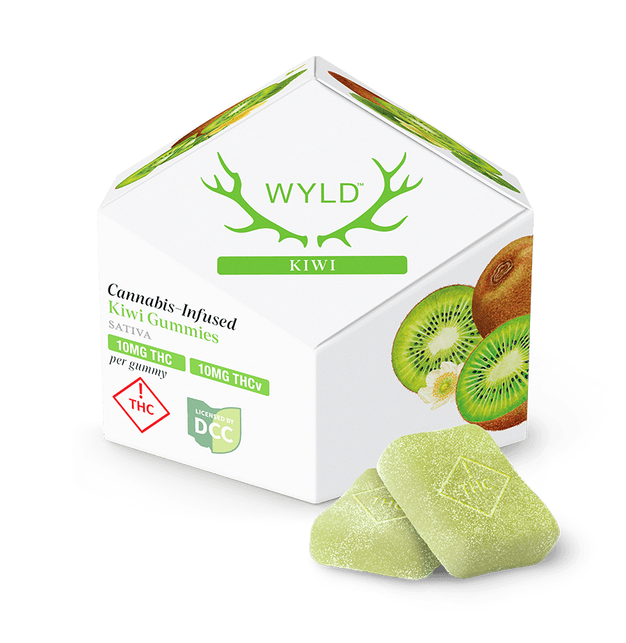 Wyld - Kiwi 1:1 THC:THCV Gummies 10pk - 100mg