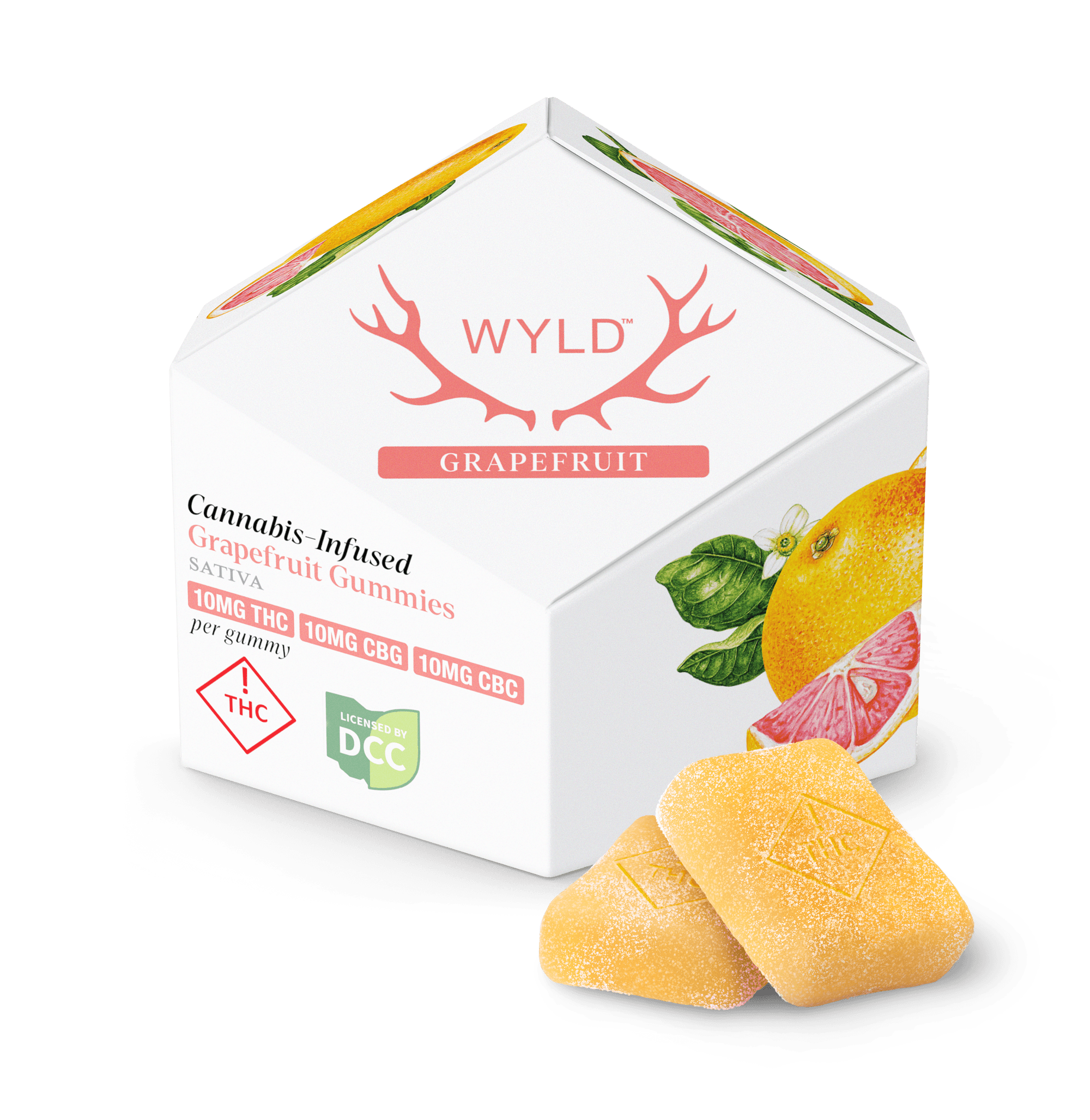Wyld | Grapefruit 1:1:1 CBD:CBG 10pc | 110mg Gummies