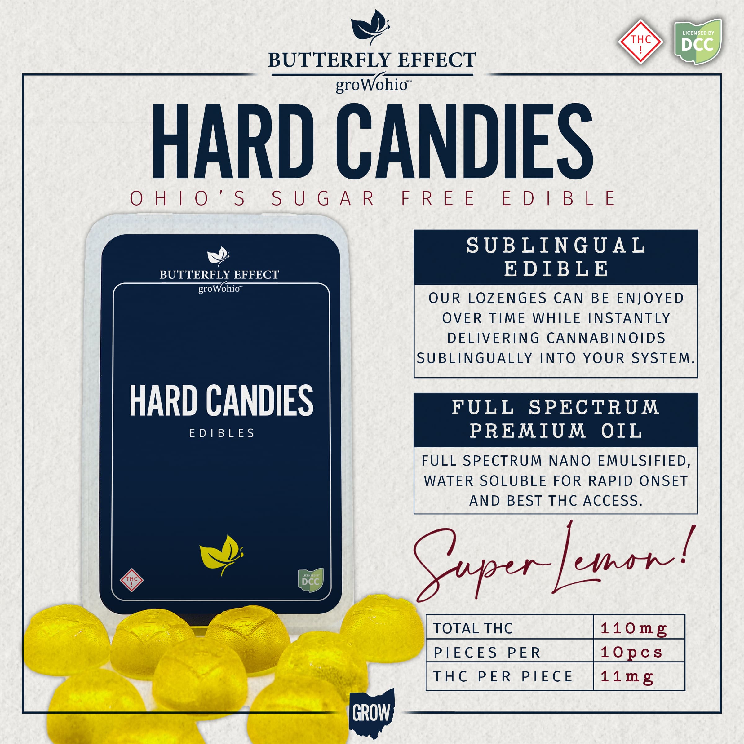 Super Lemon [110mg] - Hard Candies