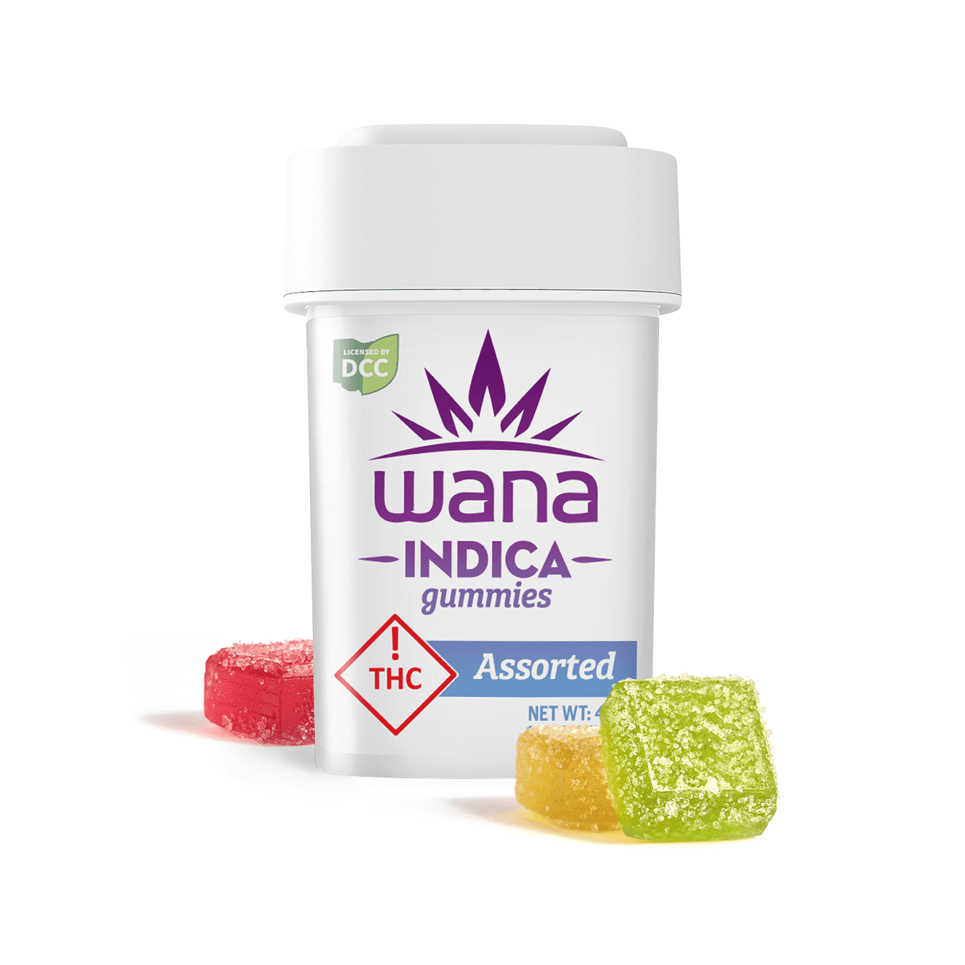 Wana | Sour Assorted Indica 10ct | 110mg Gummies