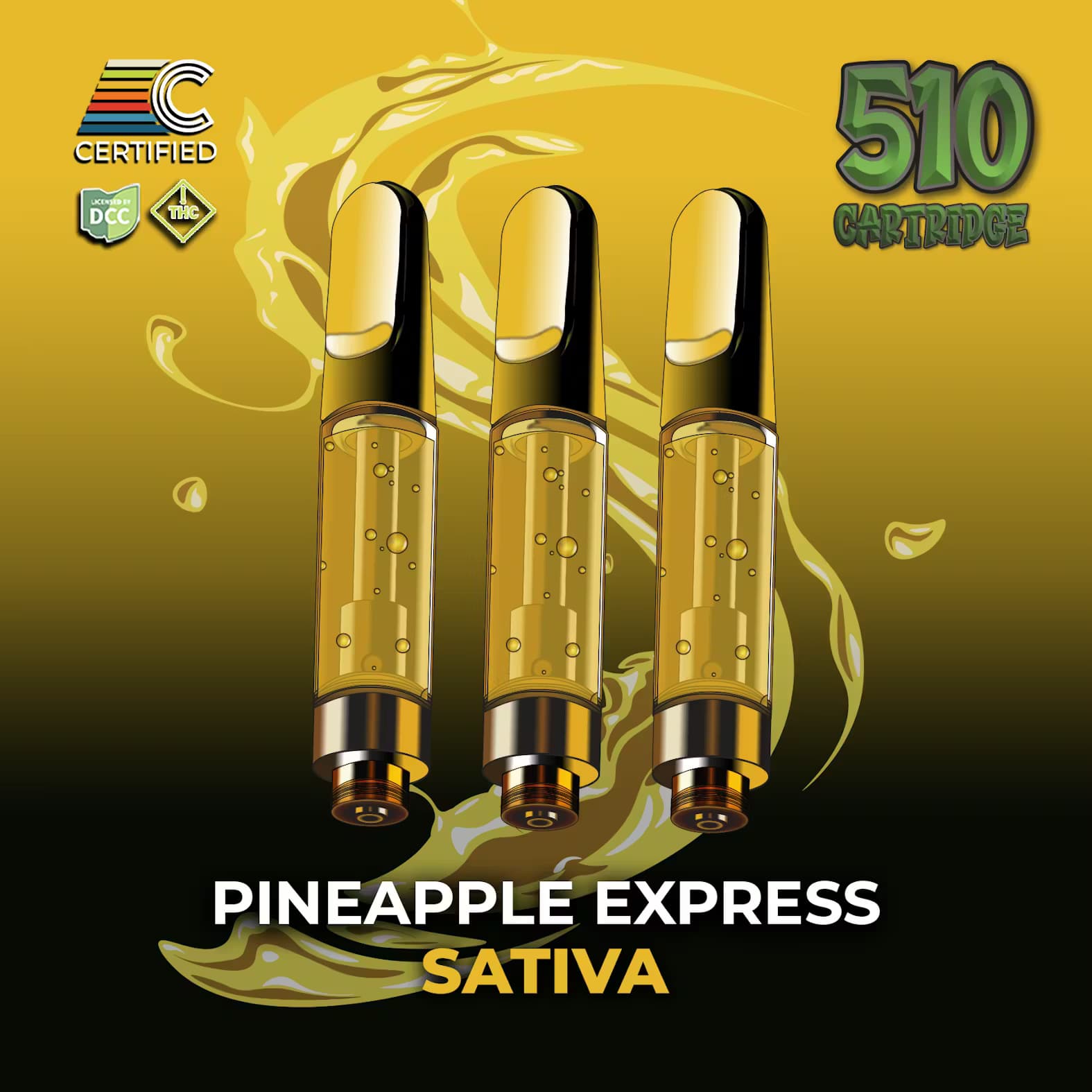 Pineapple Express [3pk] | 1g Distillate Cartridges