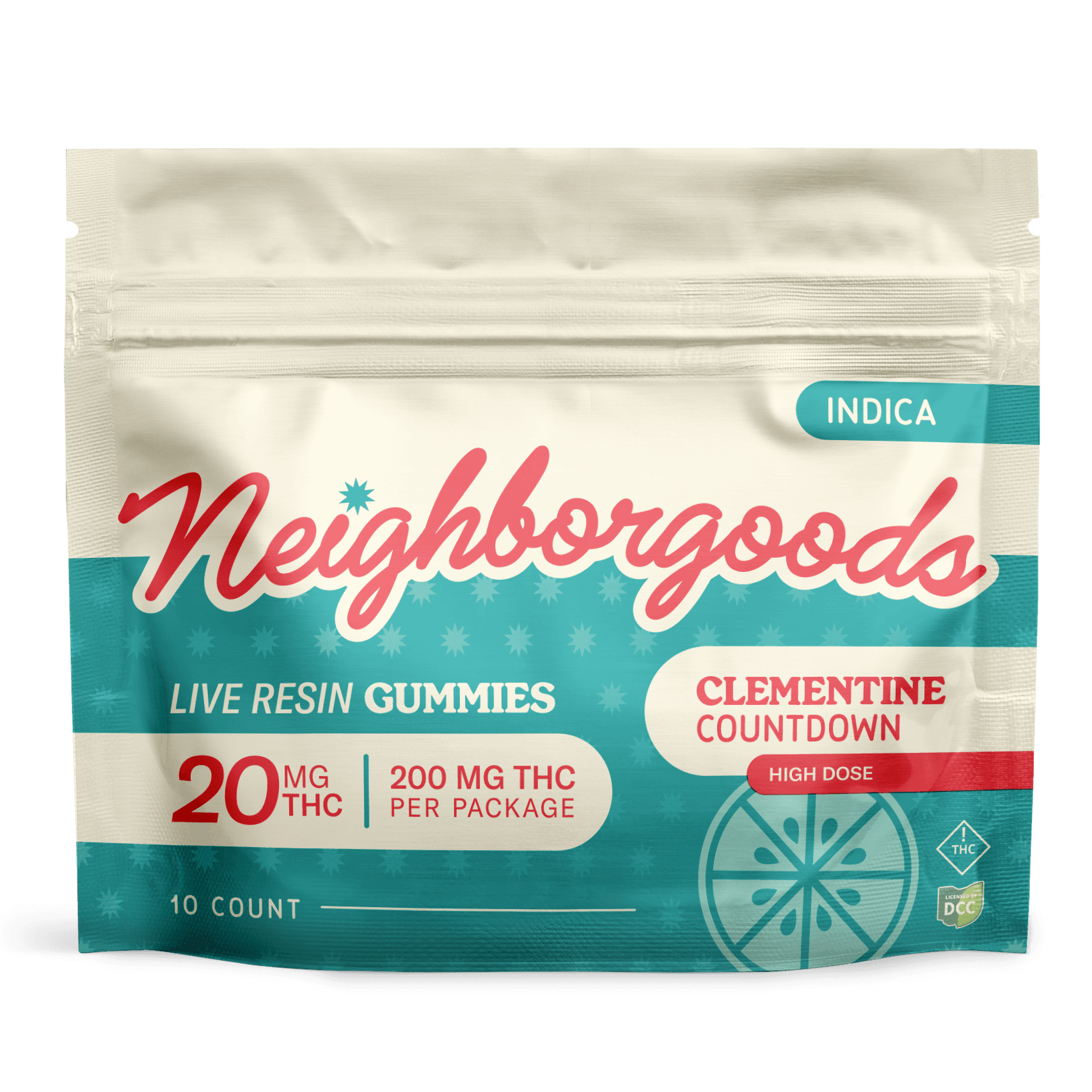 Neighborgoods - Clementine Countdown - Live Resin Gummies - 200mg (10pk) - Indica