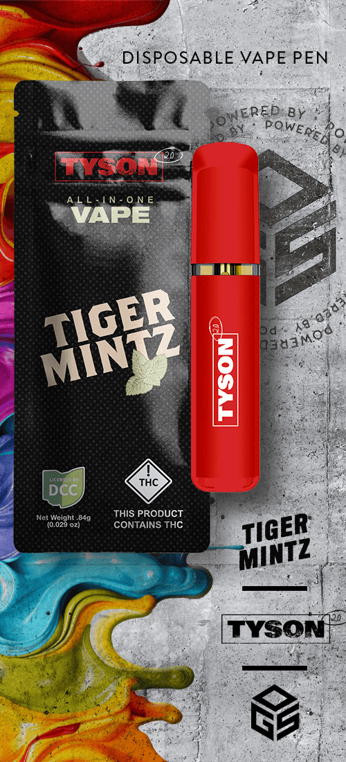 Tiger Mintz Disposable 1g (Indica) | Tyson 2.0