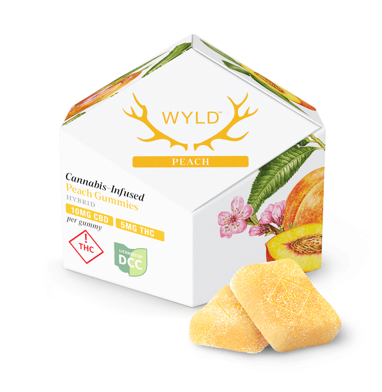 Peach 2:1 CBD Gummies 50mg | Wyld