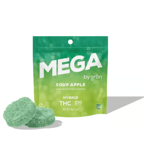 Gron - Sour Apple Hybrid Mega Gummy Pearl - 10ct - 110mg