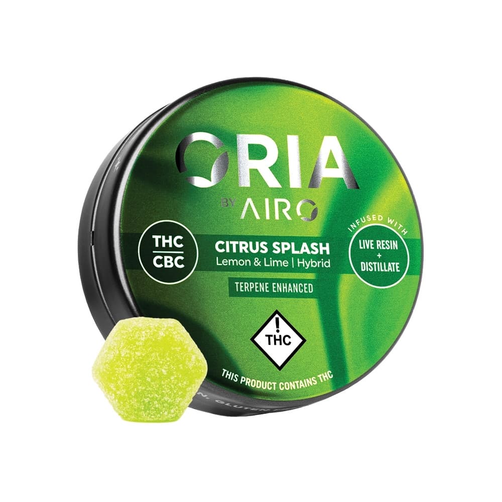 Oria | Citrus Splash +CBC 10pc | 100mg Live Resin Gummies