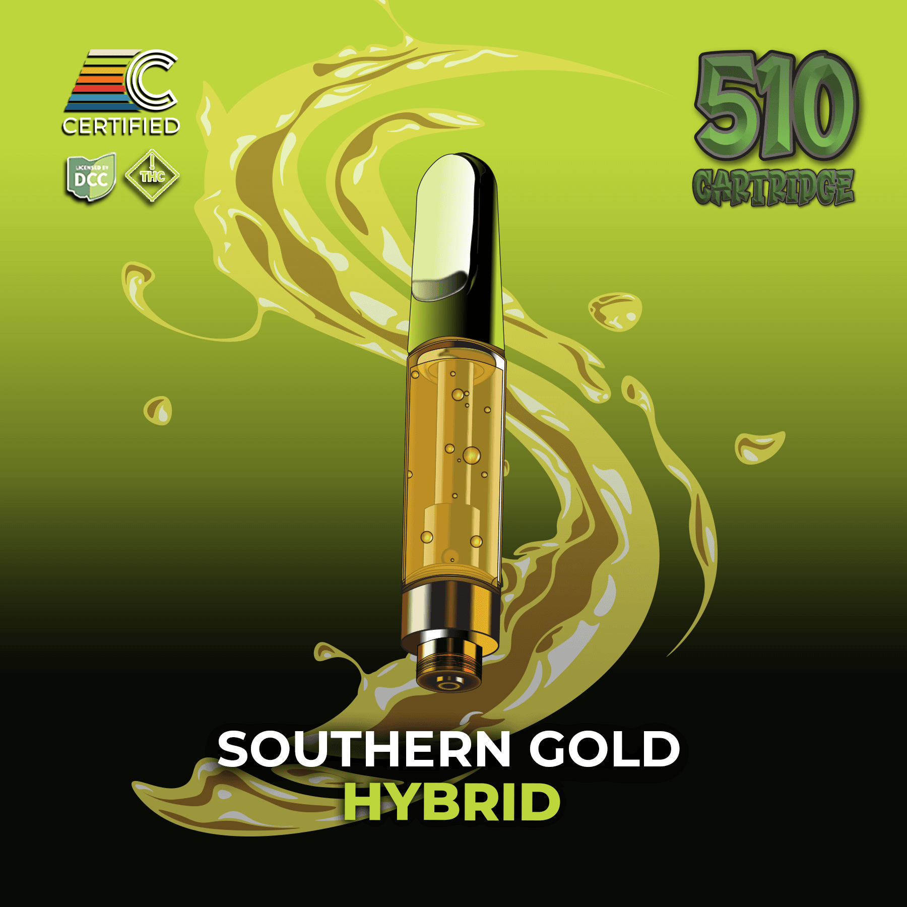 Certified - Southern Gold - Cart - 1g - Hybrid
