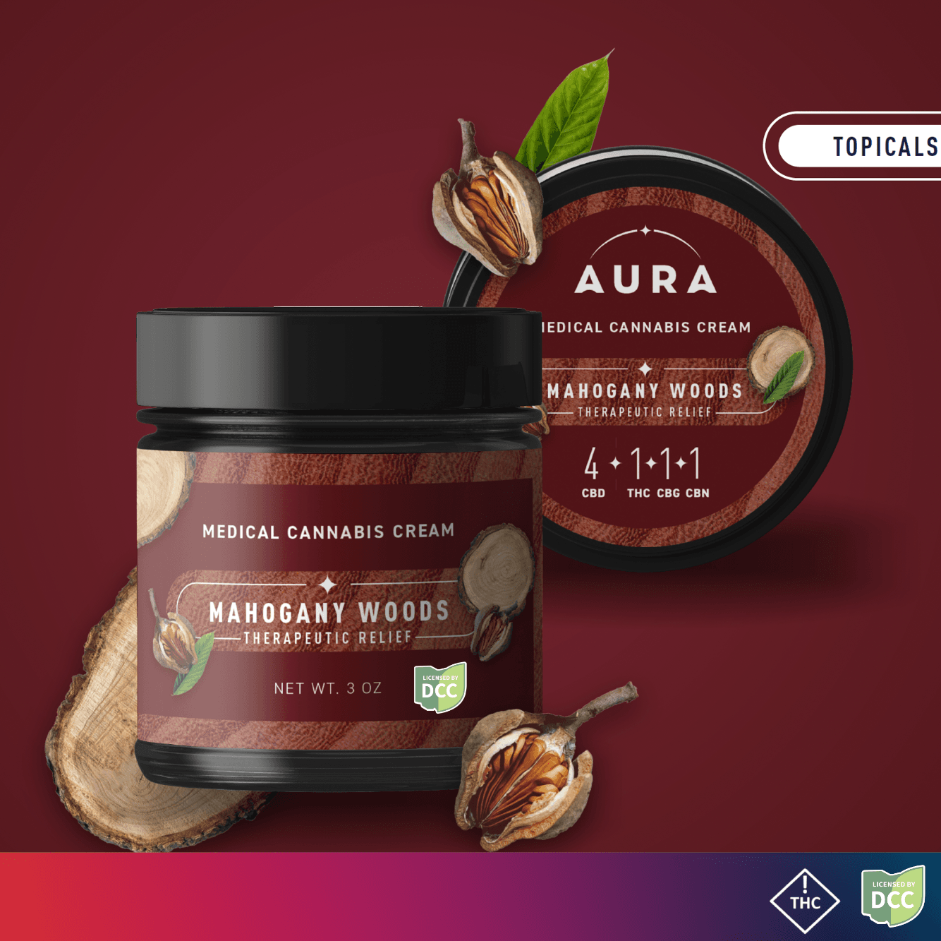 Mahogany Woods Entourage Topical Cream (100mg)