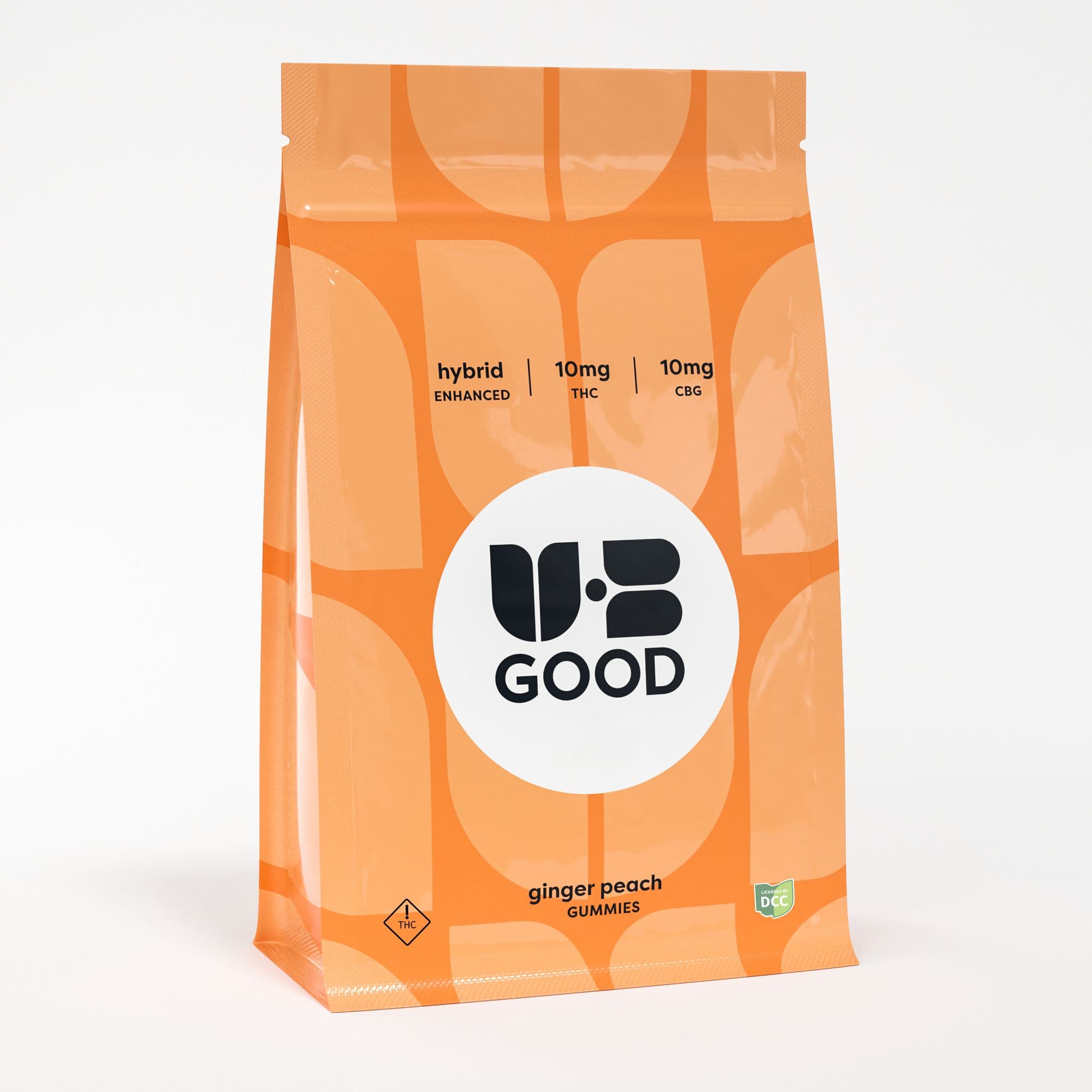 UB GOOD - Ginger Peach 1:1 CBG Relief Gummies - 10ct - 110mg