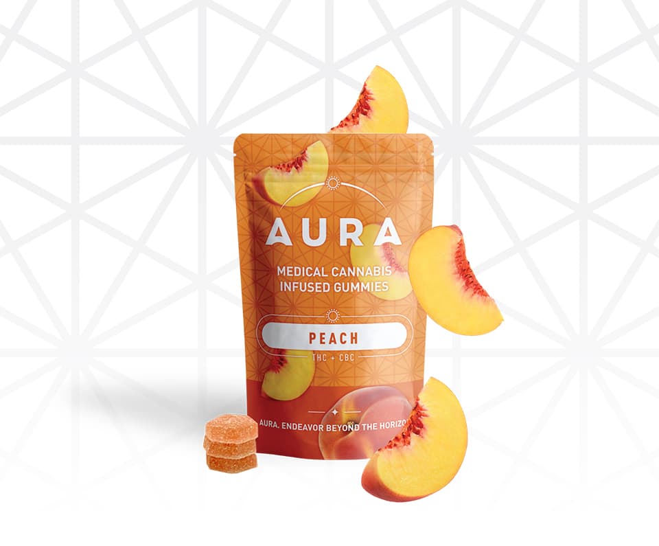 Aura | Peach CBC 28pc | 220mg Gummies
