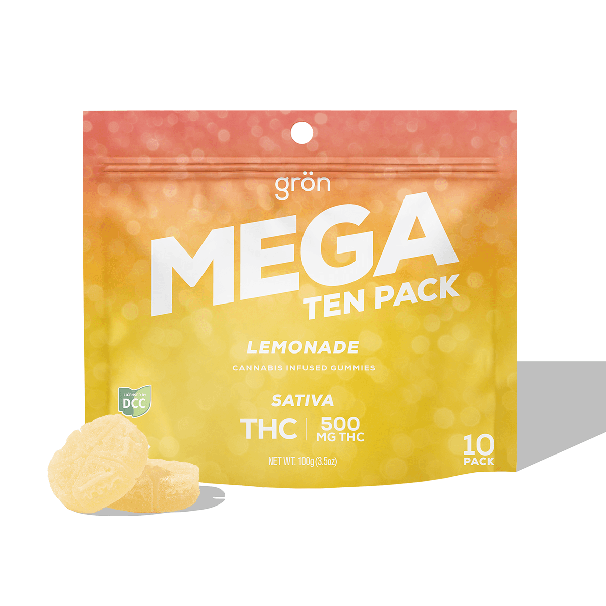 Lemonade MEGA 10-Pack - THC - Sativa (500mg)