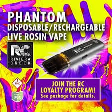 Riviera Creek: Phantom - Live Rosin Disposable 0.5g