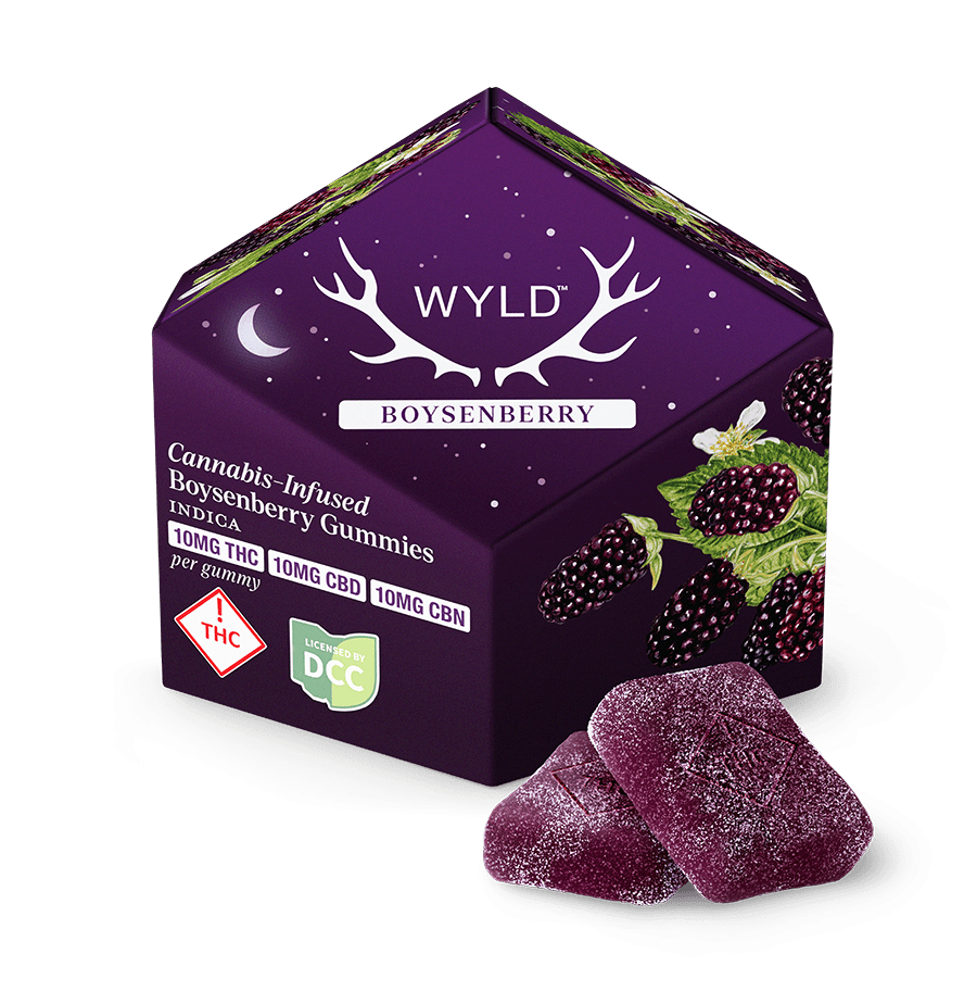 Wyld: Boysenberry (1:1:1 THC:CBN:CBD) - Gummies 10pk 100mg