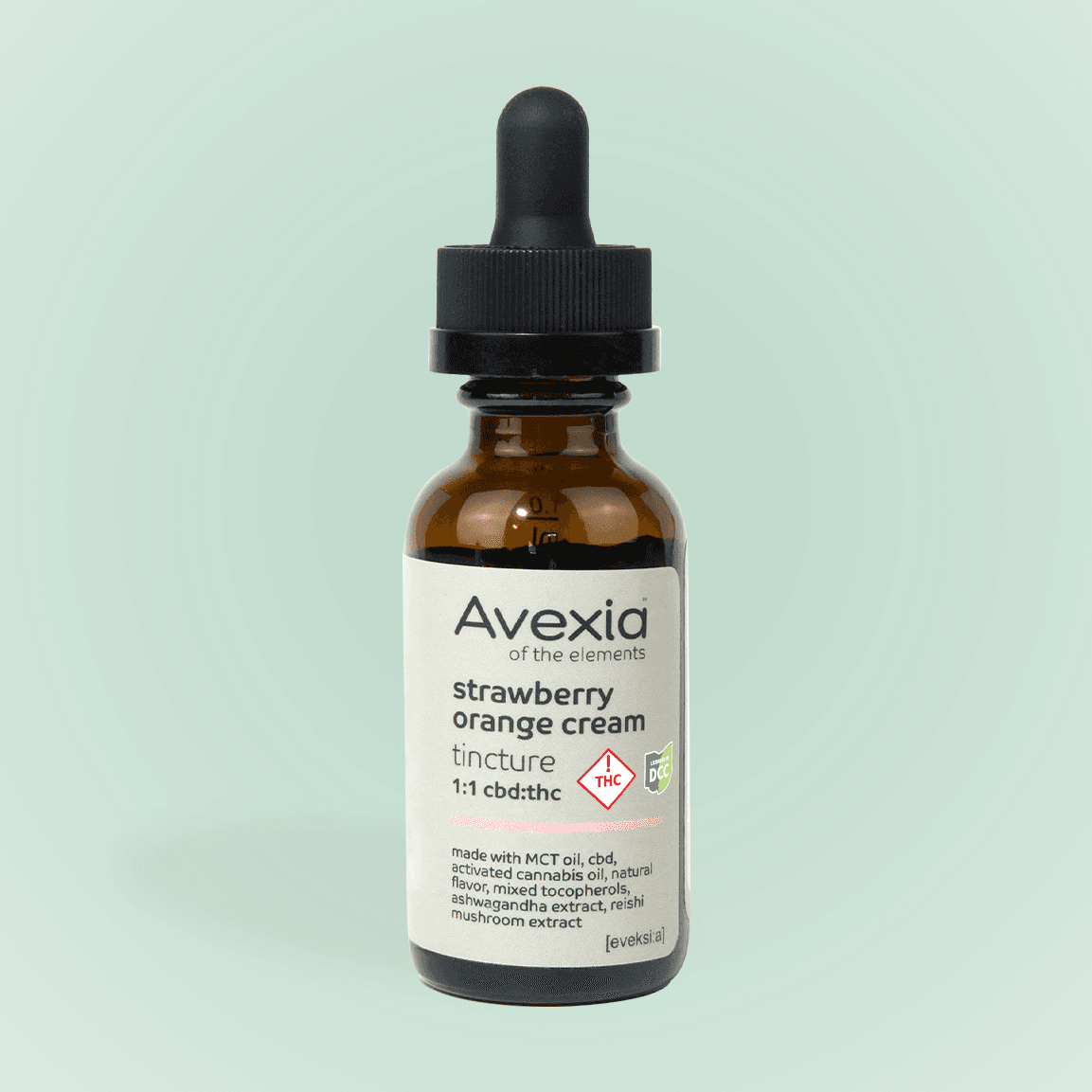 Strawberry Orange Cream 1:1 THC:CBD Tincture (110mg)