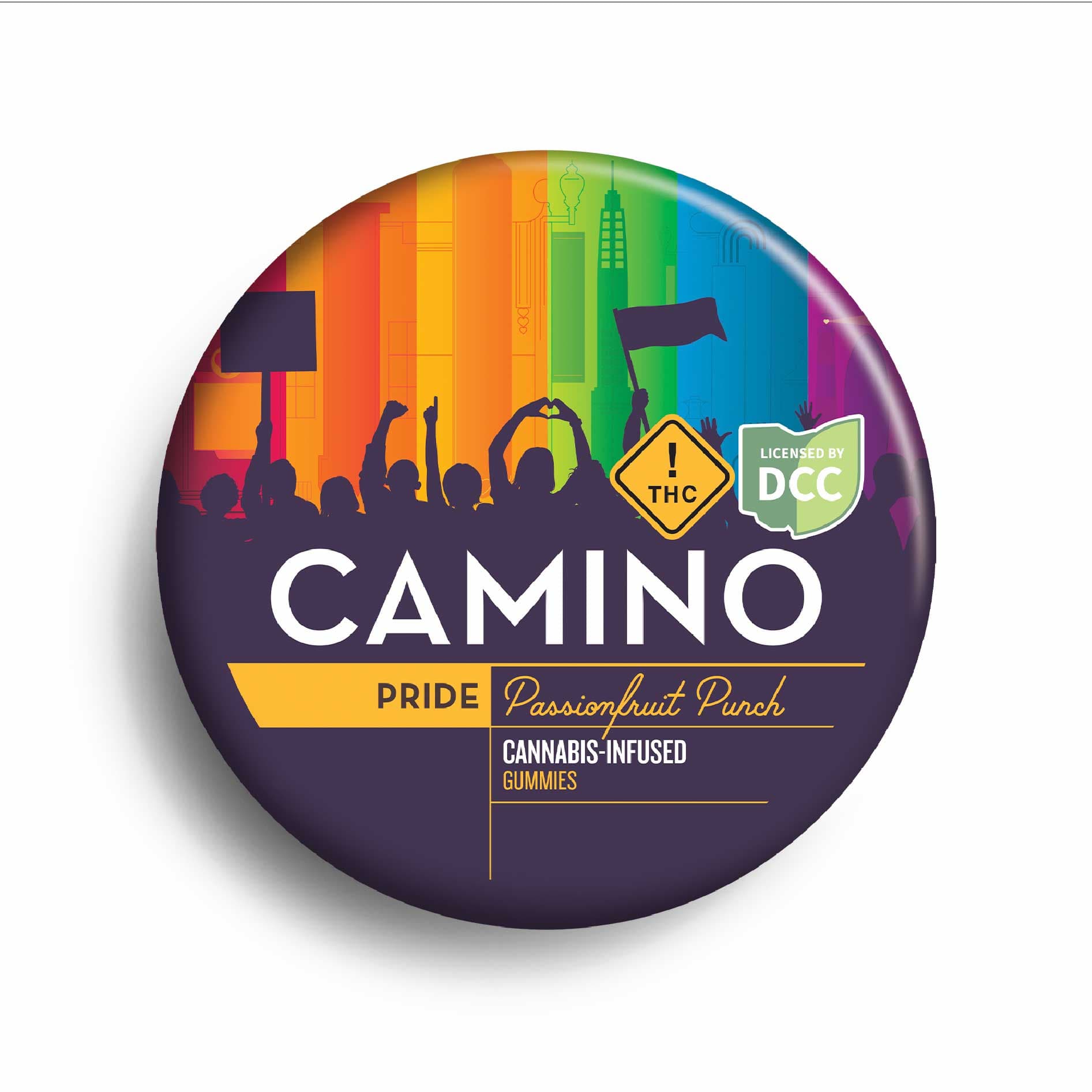Camino Pride Passionfruit Punch Gummies | KIVA | 100MG | 20pk | Hybrid