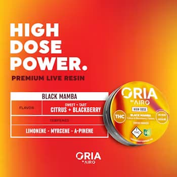 Black Mamba + Live Resin Gummies 500mg (Sativa) | Oria