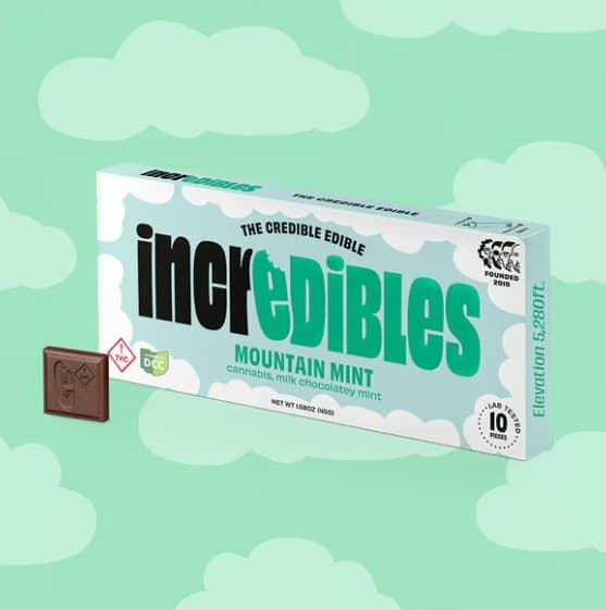 Incredibles - Mountain Mint Chocolate Bar - 10ct - 100mg