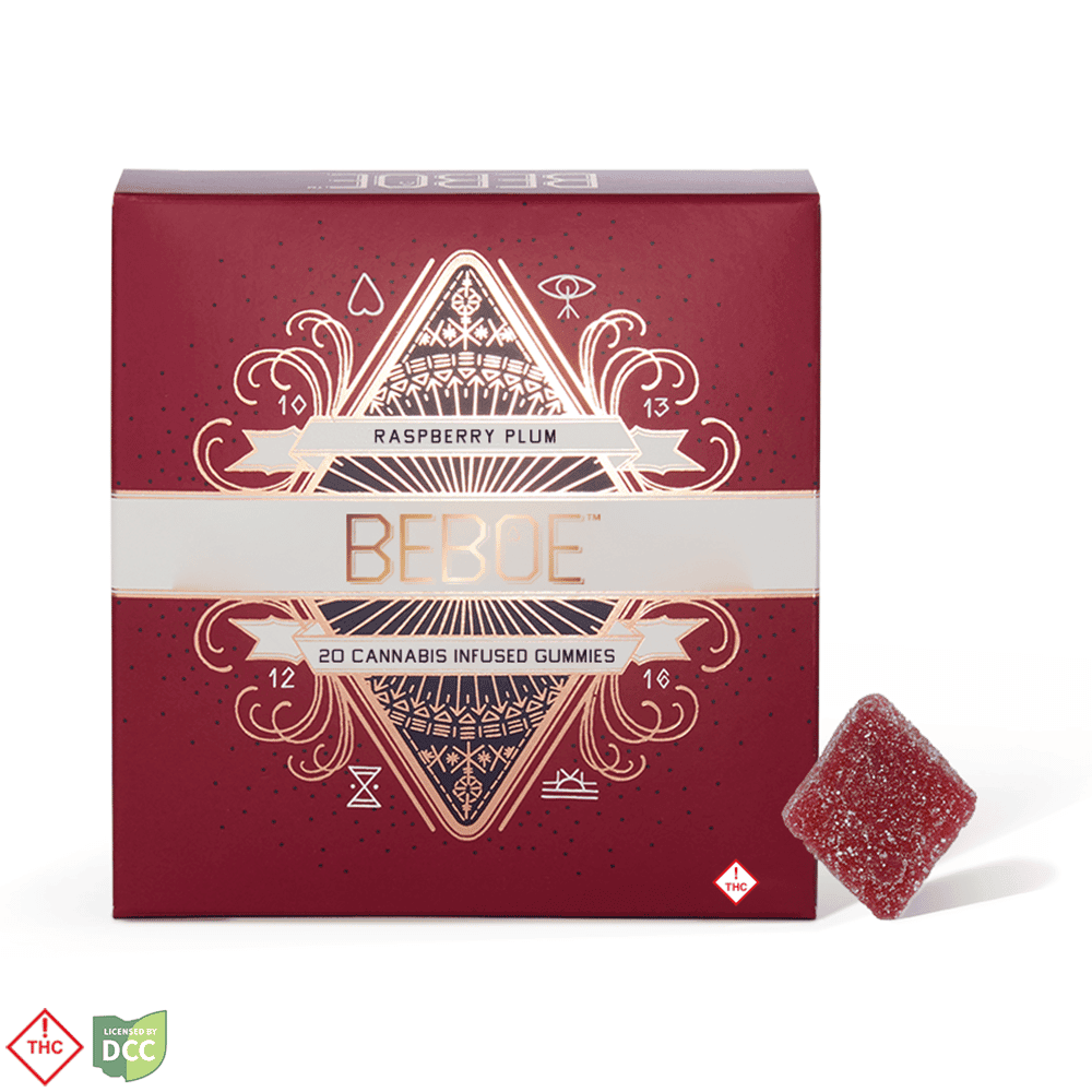 BEBOE - Sweet Dreams Raspberry Plum Indica CBN Gummies 100 mg