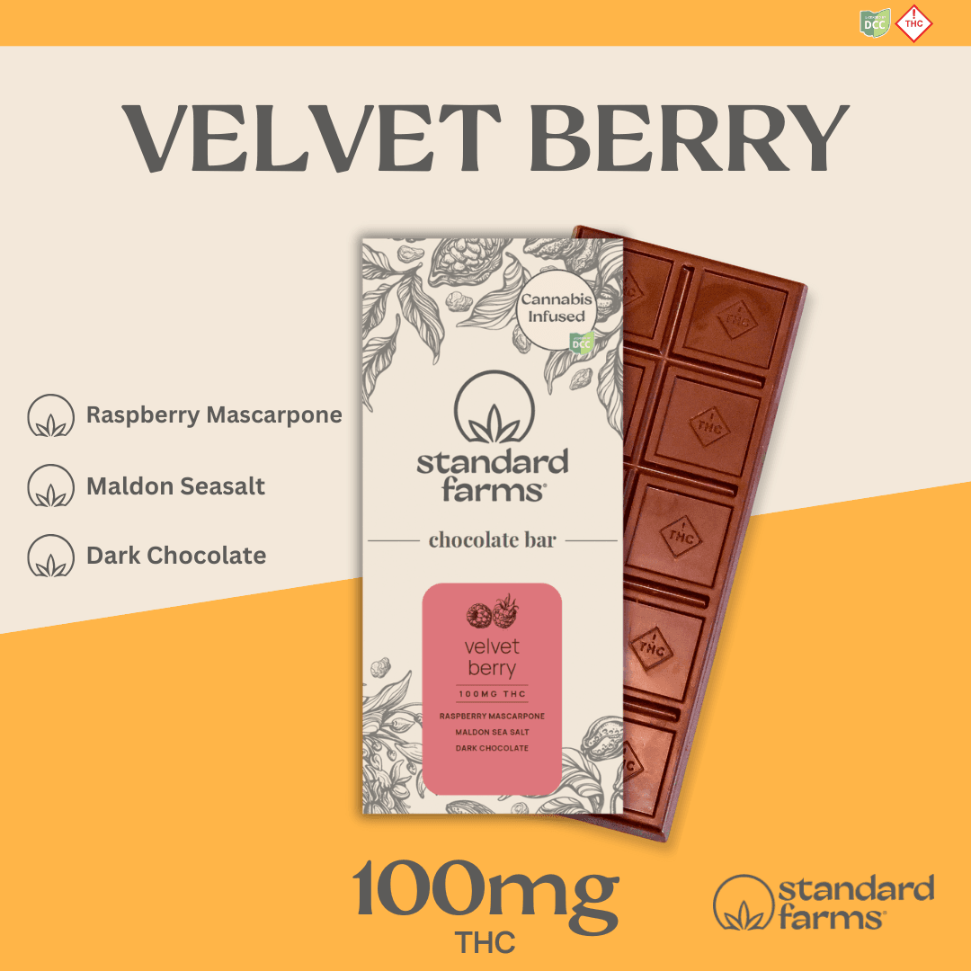 Standard Farms | Dark Chocolate Bar | Velvet Berry | 100mg