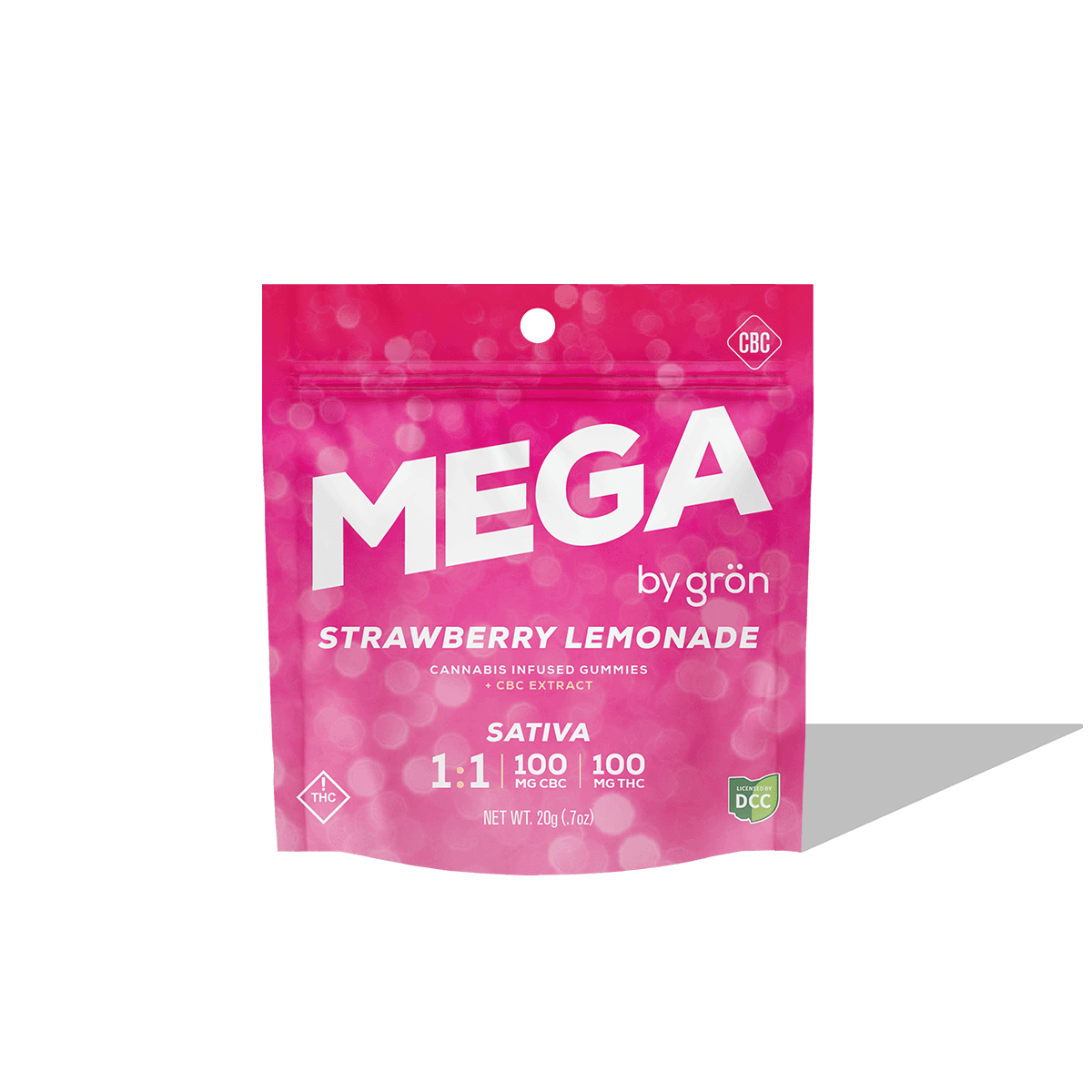 Gron | 2 pack | 1:1  THC/CBC Strawberry Lemonade MEGA