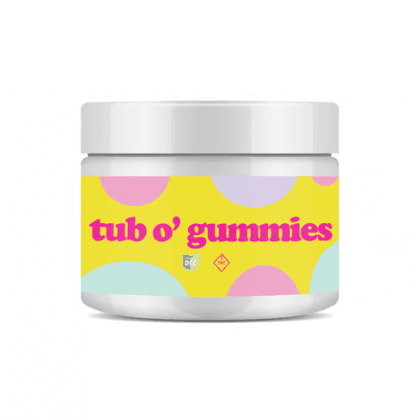 High Dose Sour Blood Orange Tub O' Gummies | 25pk | 1000mg