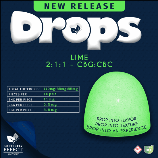 LIME 2:1:1 CBG:CBC GUMMIE (DISTILLATE) (110MG)