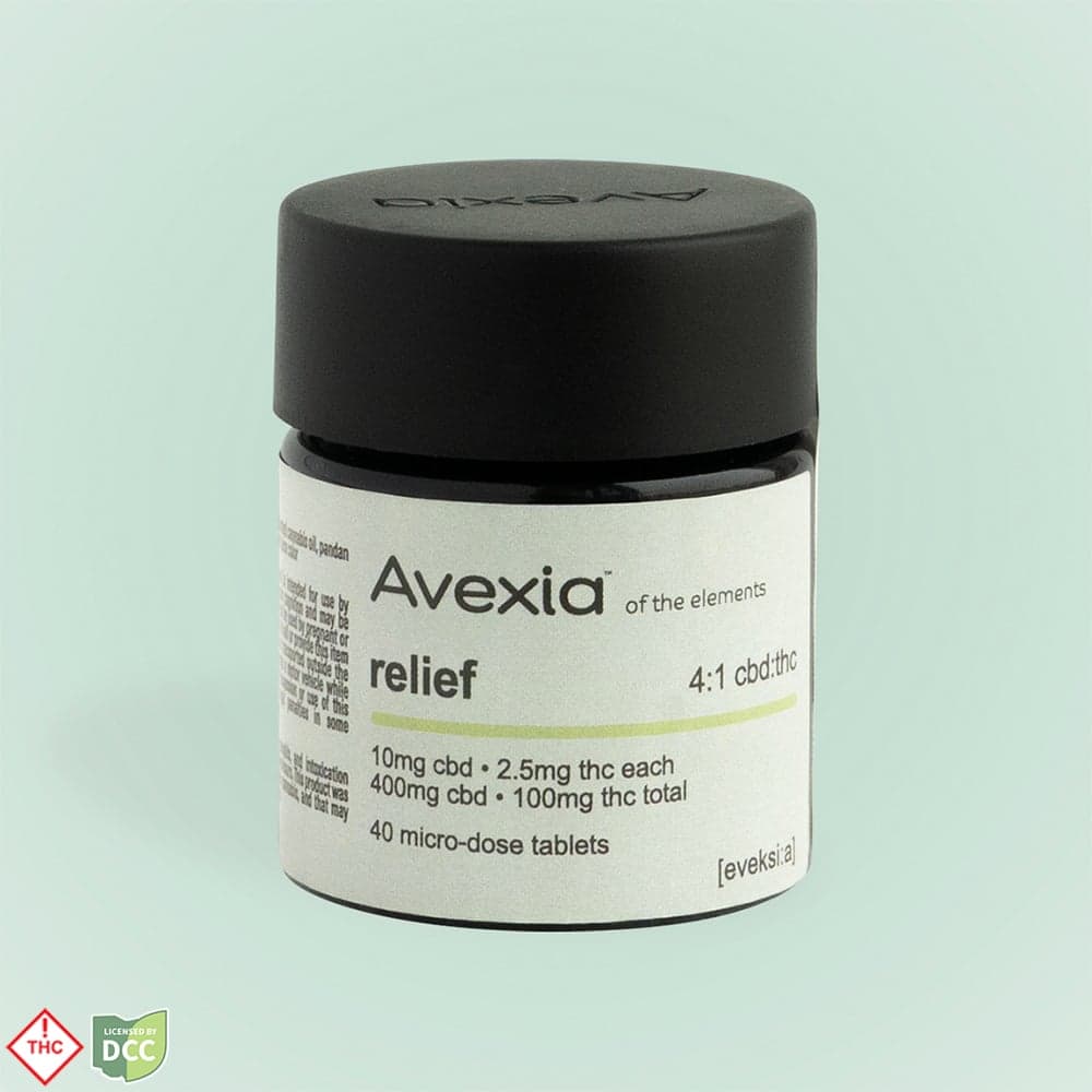 Avexia: 4:1 CBD:THC Tablets
