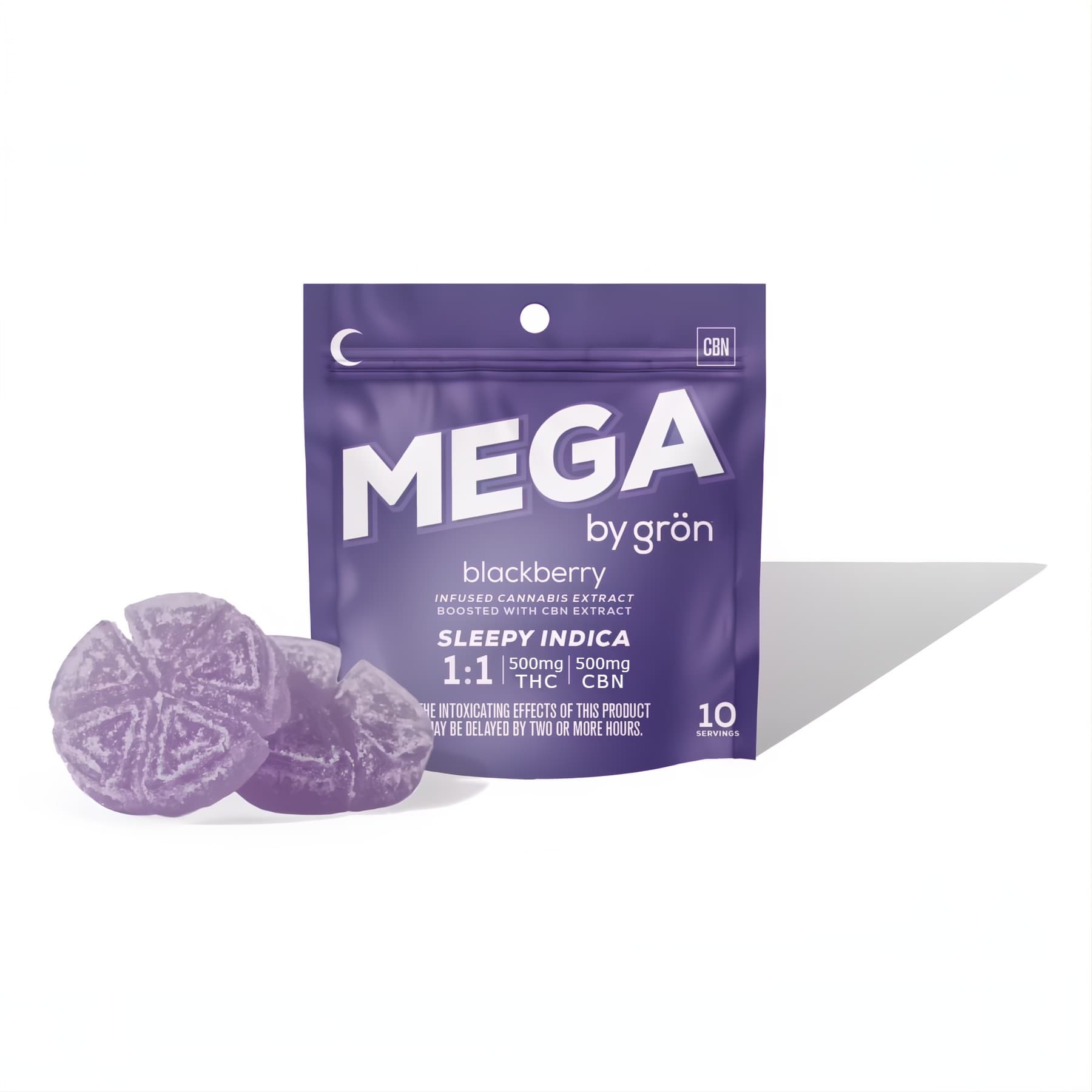 1:1 Blackberry MEGA 10-Pack - CBN/THC - Indica (500mg)