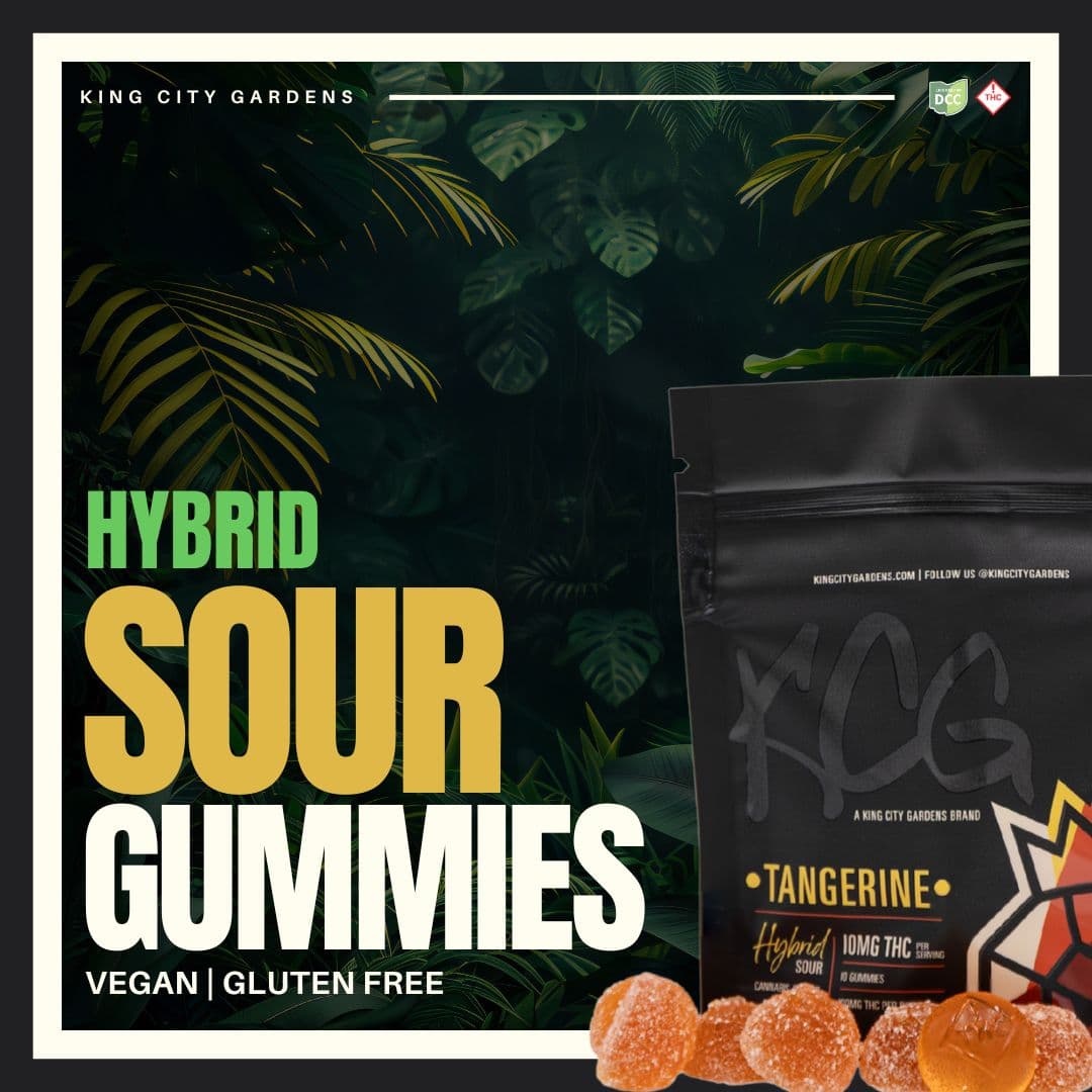 KCG |  Sour Tangerine 10pc | 100mg Liquid Diamond Gummies