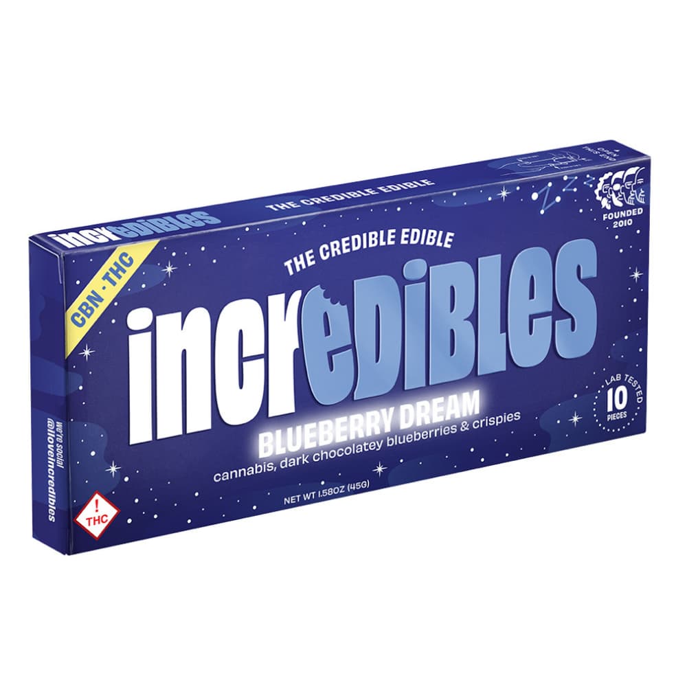 INCREDIBLES - Blueberry Dream CBN Indica Chocolate Bar 110 mg