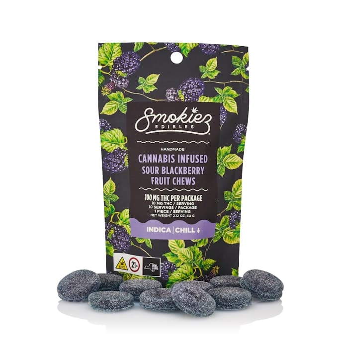Sour Blackberry Indica  100mg THC Fruit Chews