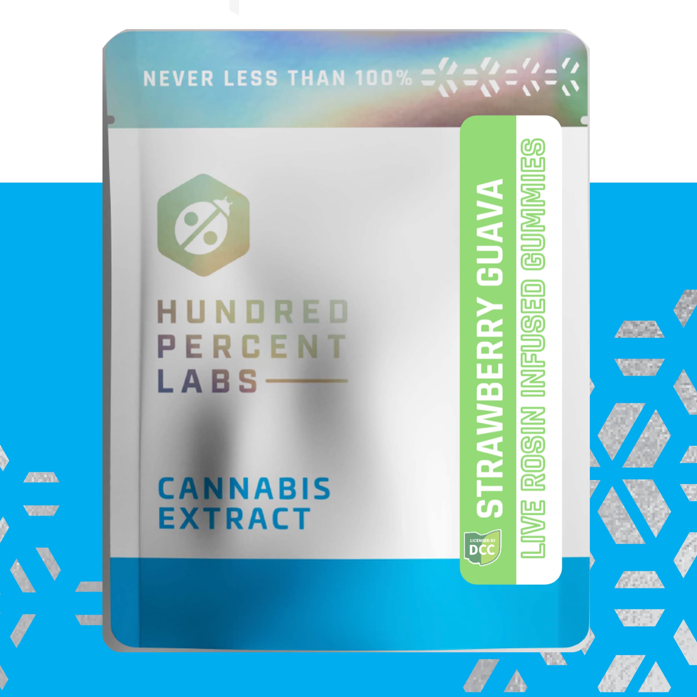 Hundred Percent Labs: Strawberry Guava - Live Rosin Gummies 13pk 110mg