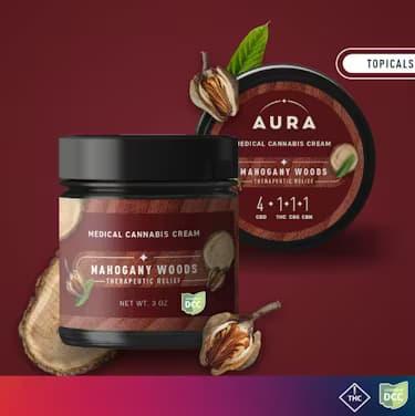 Mahogany Woods Topical Cream 4CBD:1THC,CBG,CBN | Aura