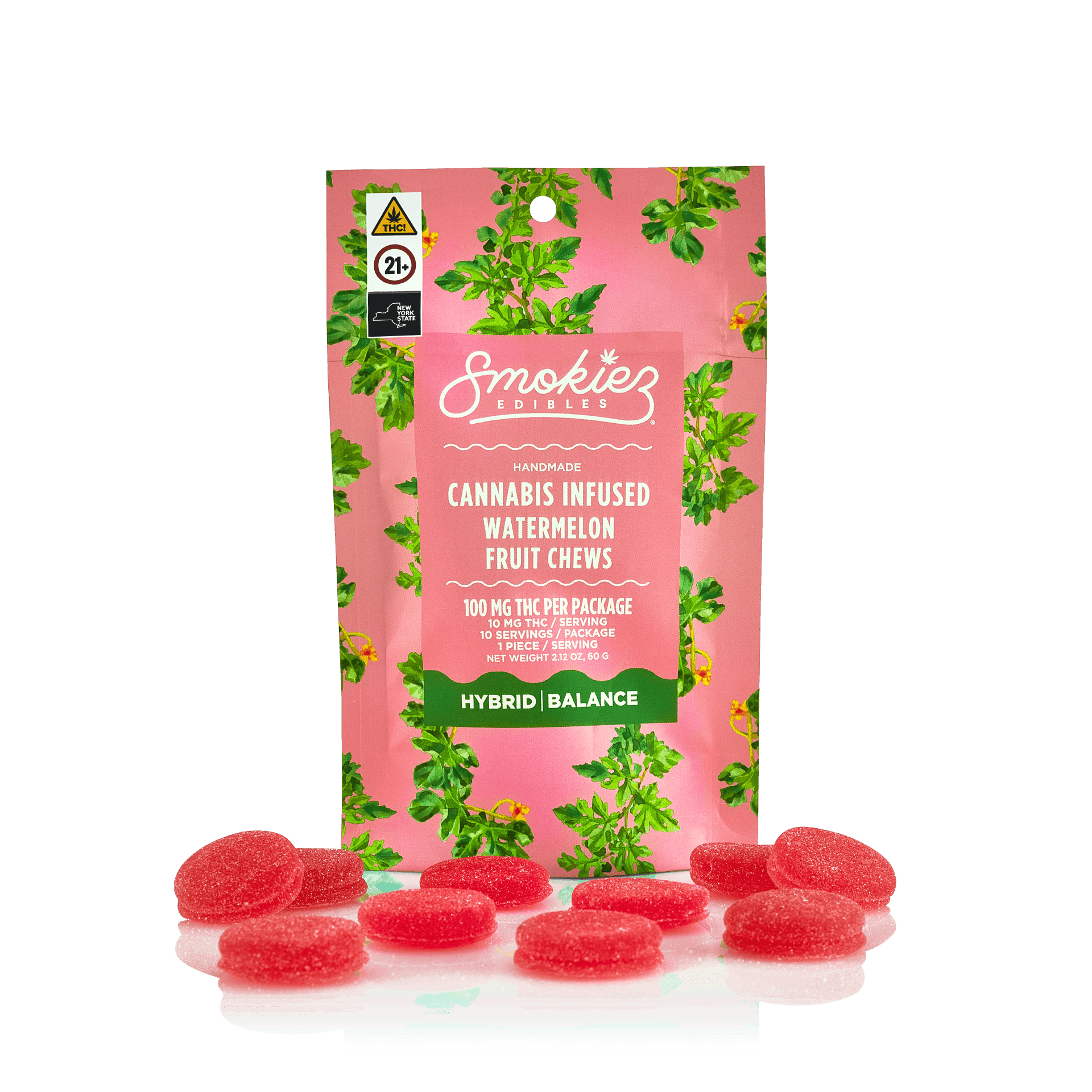 Smokiez | Sweet Watermelon Gummies | 10pk | 100mg | Hybrid